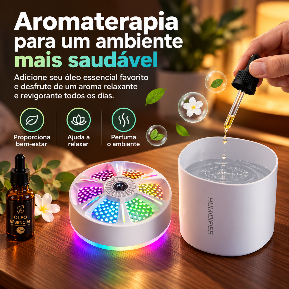 Mini Humidificador Portátil de Secretária