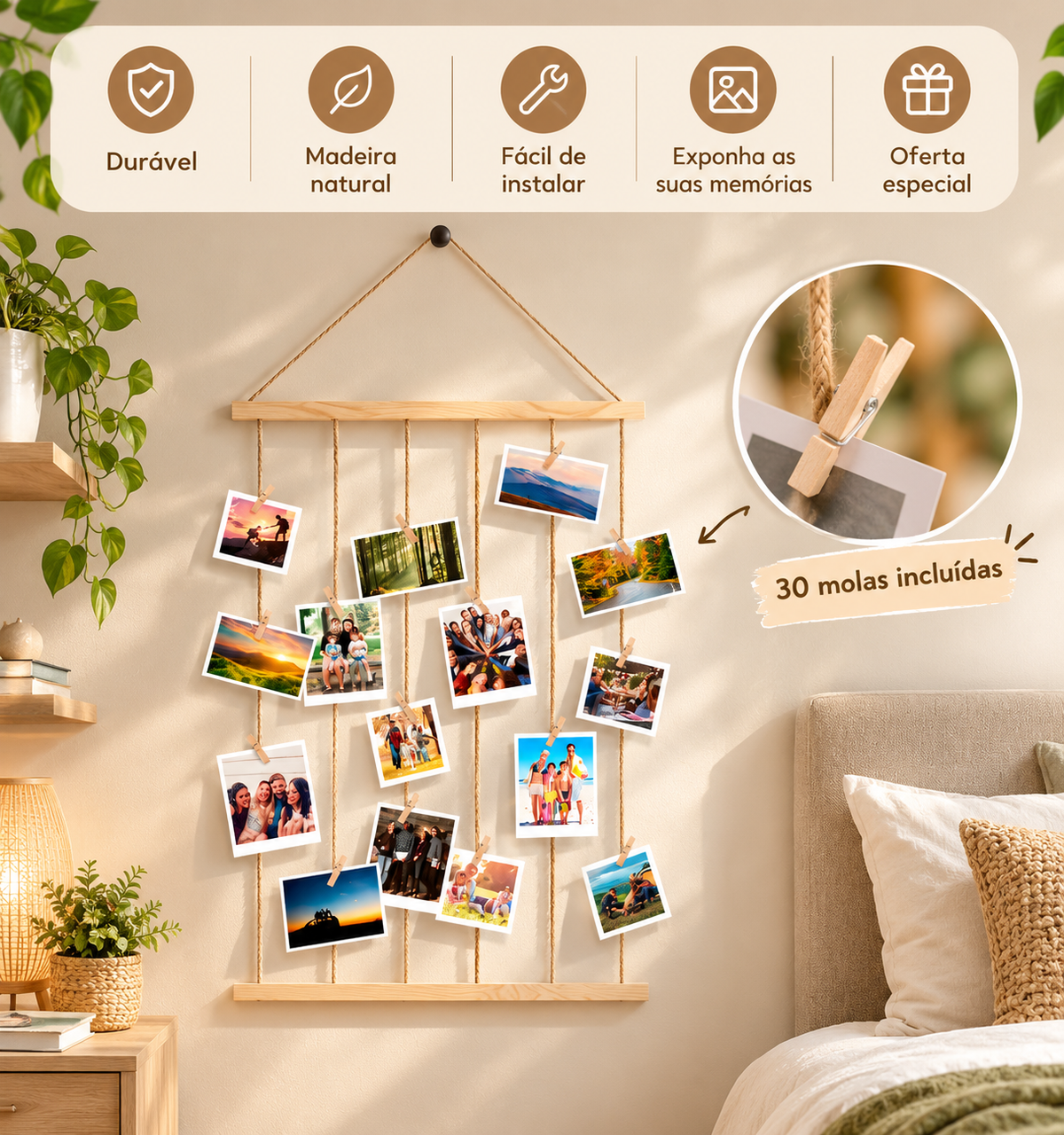 Painel de Parede para Fotografias