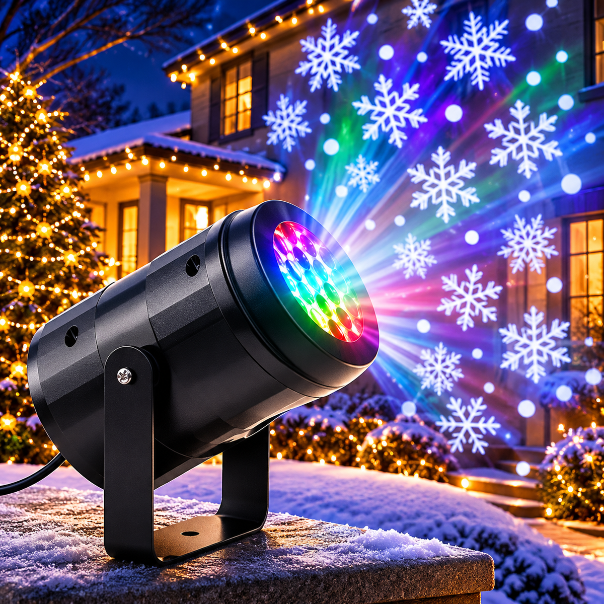 Projetor de Flocos de Neve LED