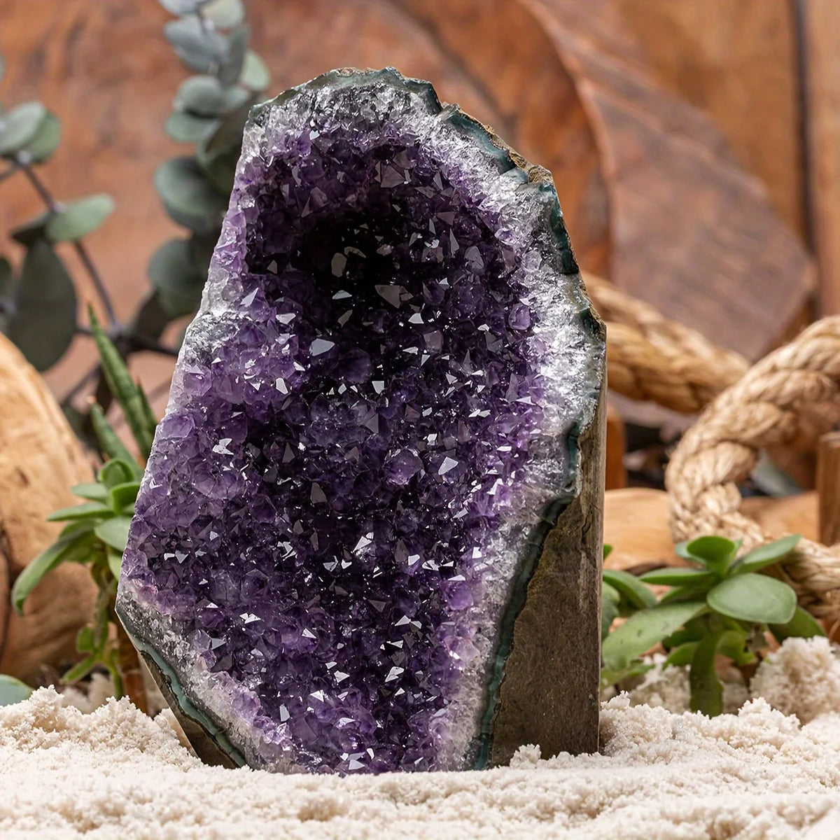 Drusa de Ametista Natural | Pedra Decorativa para Casa