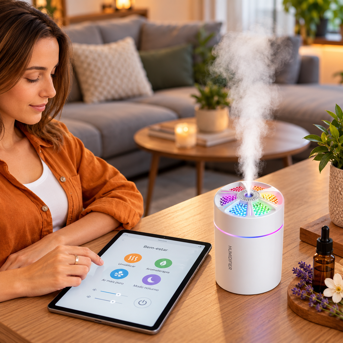 Mini Humidificador Portátil de Secretária