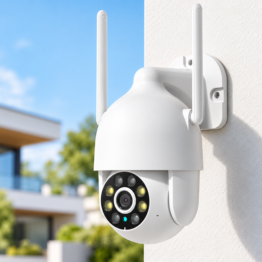 Câmara de Vigilância Wi-Fi Exterior 1296P com Visão Noturna a Cores