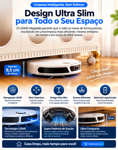 Robô Aspirador e Esfregona ILIFE V20 | Controlo por App