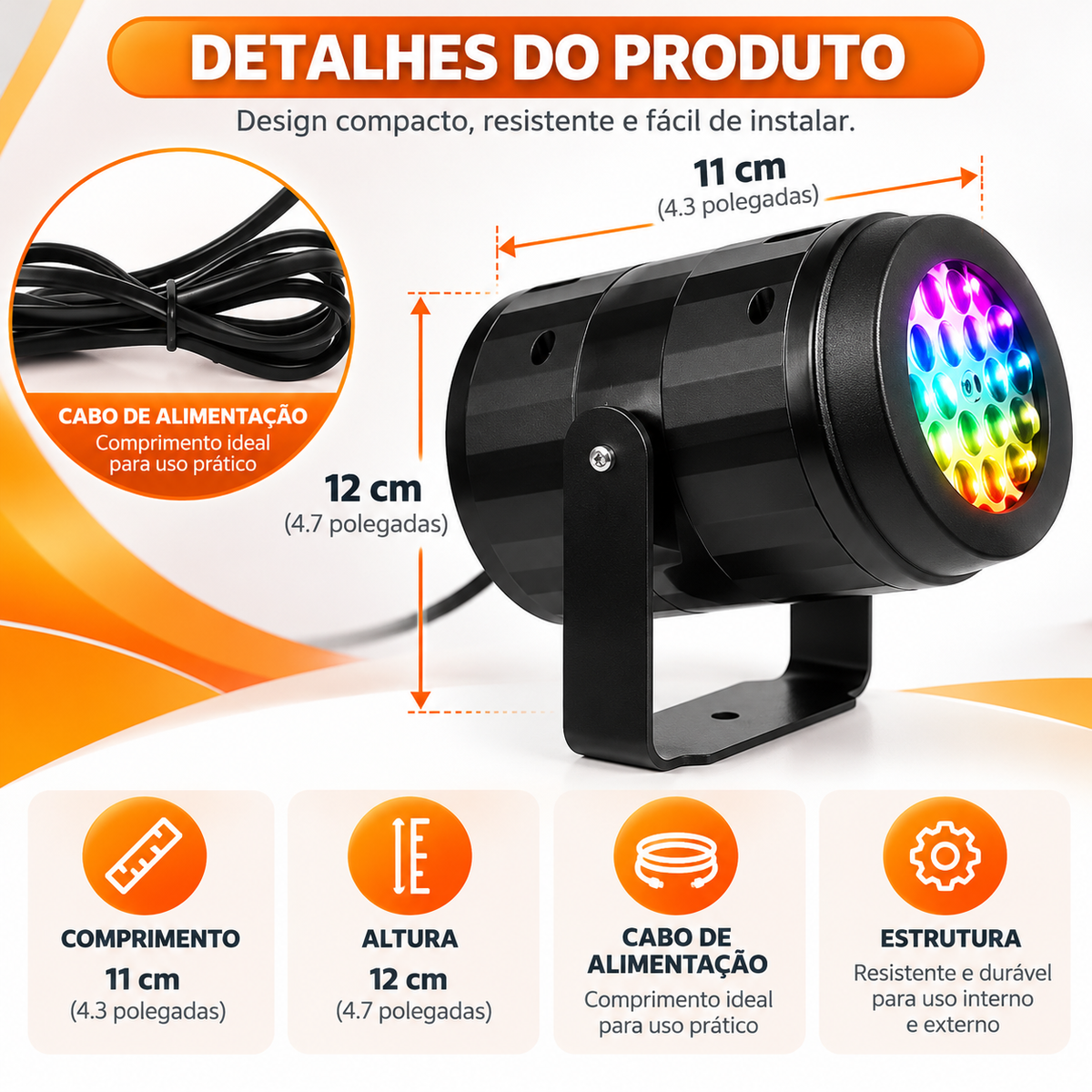 Projetor de Flocos de Neve LED