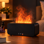 Difusor de Aromas e Humidificador com Efeito de Chama e Luz LED