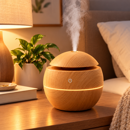 Mini Difusor de Aromas e Humidificador Ultrassónico USB