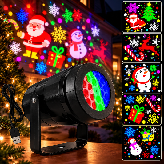 Projetor de Luz de Natal LED com 16 Padrões