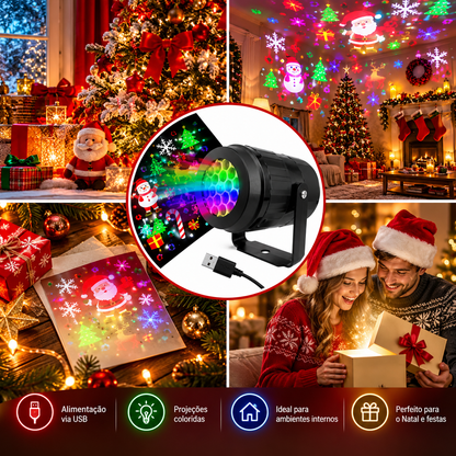 Projetor de Luz de Natal LED com 16 Padrões