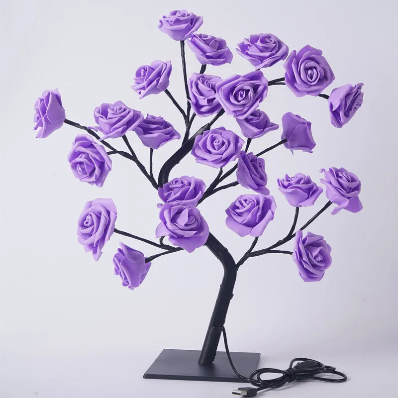 Candeeiro de Mesa Árvore de Rosas