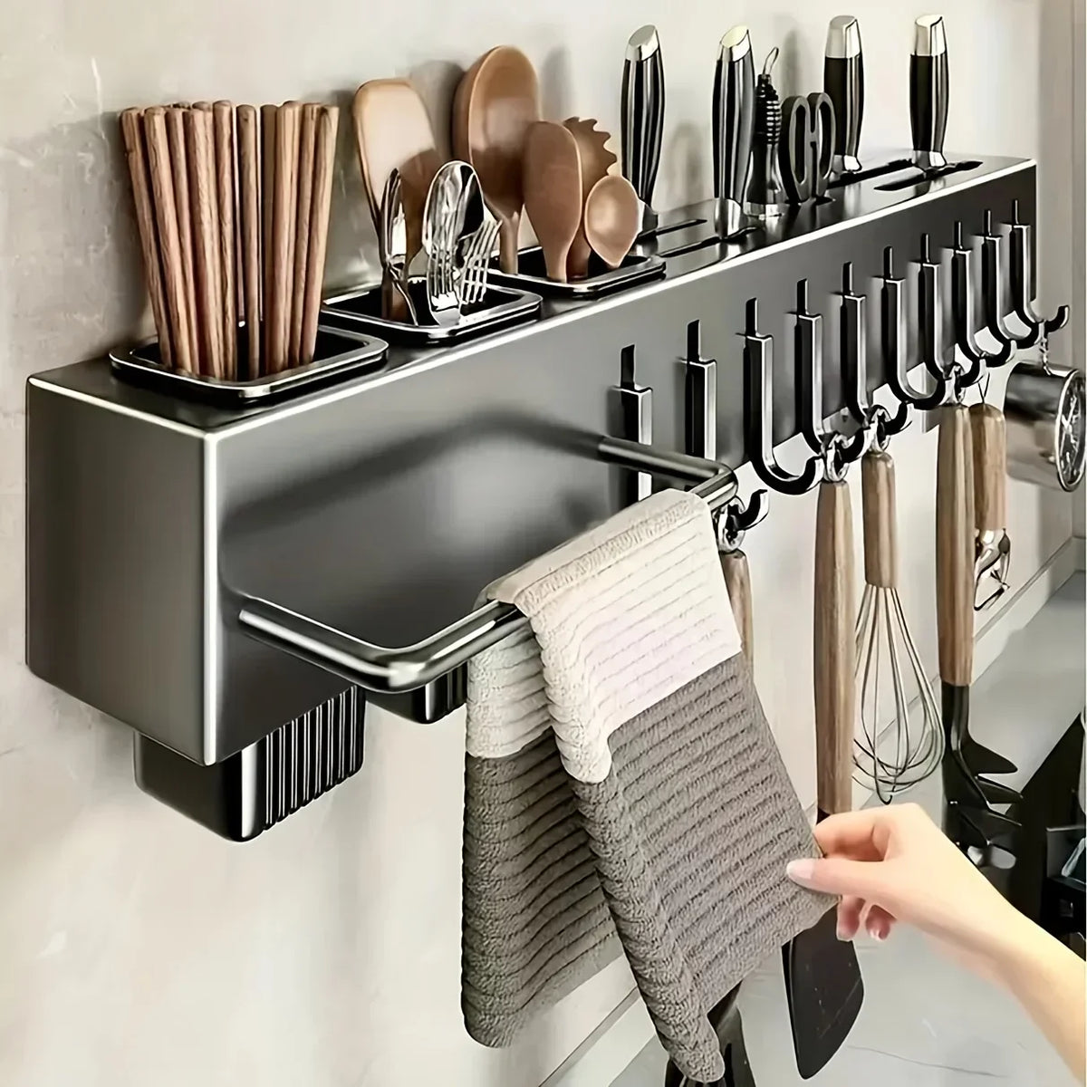 Suporte de Parede para Facas e Utensílios de Cozinha