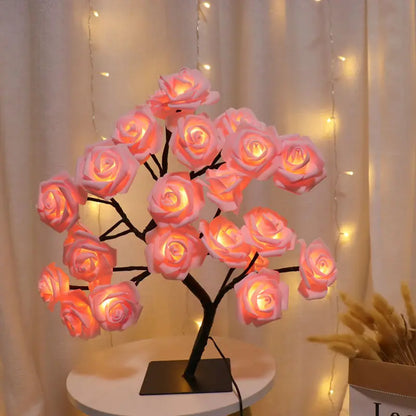 Candeeiro de Mesa Árvore de Rosas