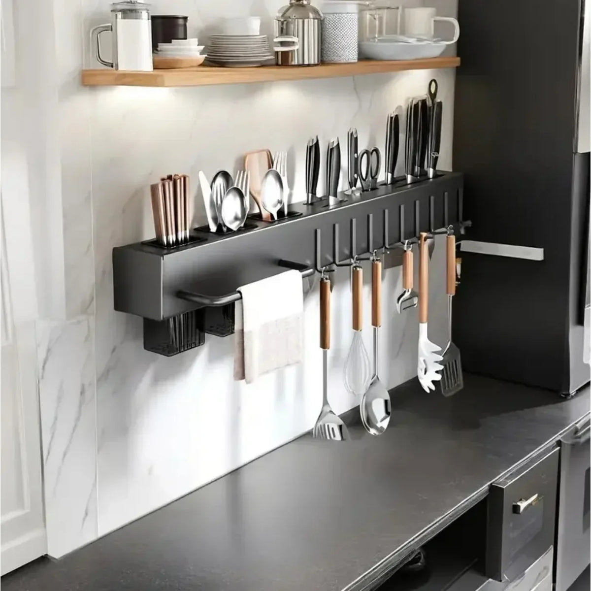 Suporte de Parede para Facas e Utensílios de Cozinha
